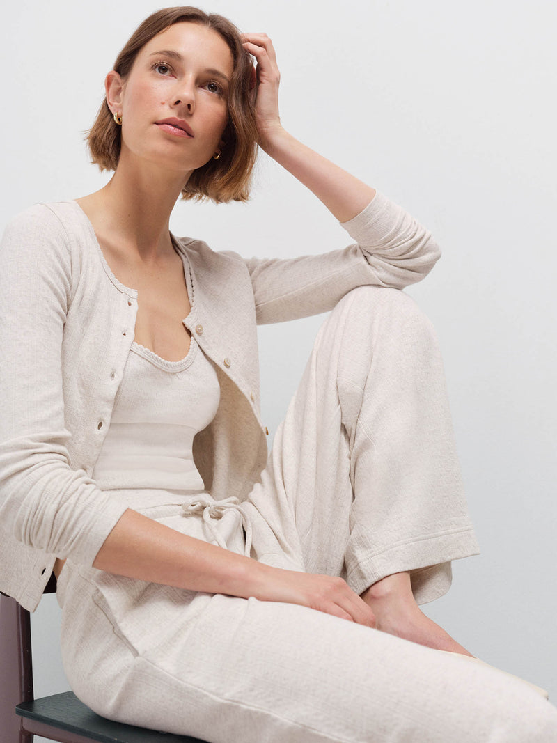 Organic Pointelle Cardigan