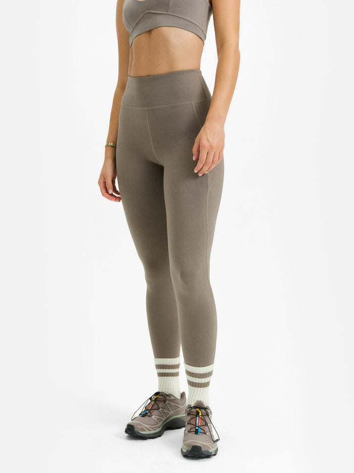 Organic Stretch Midi Legging with Pockets
