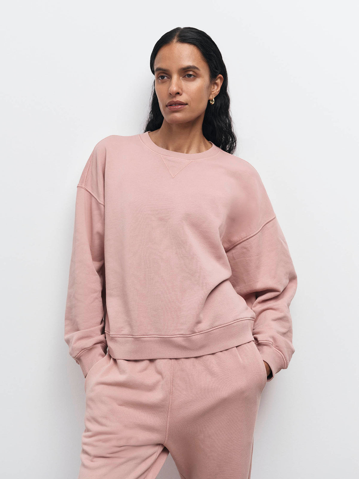 Organic Fleece Relaxed Crewneck Sweatshirt