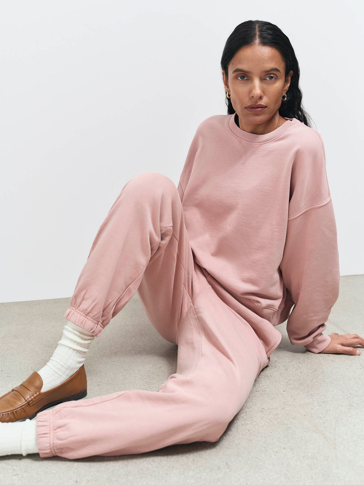 Organic Fleece Relaxed Crewneck Sweatshirt