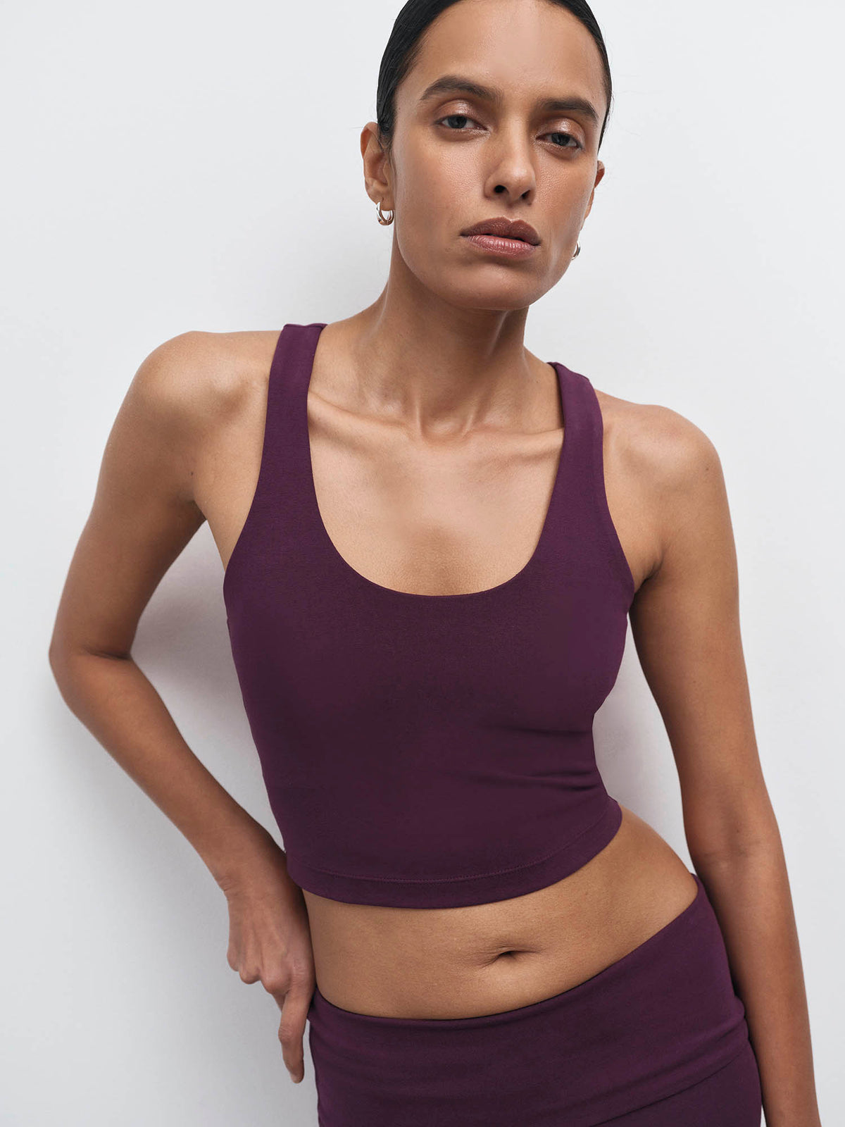 Organic Stretch Crop Racer Tank