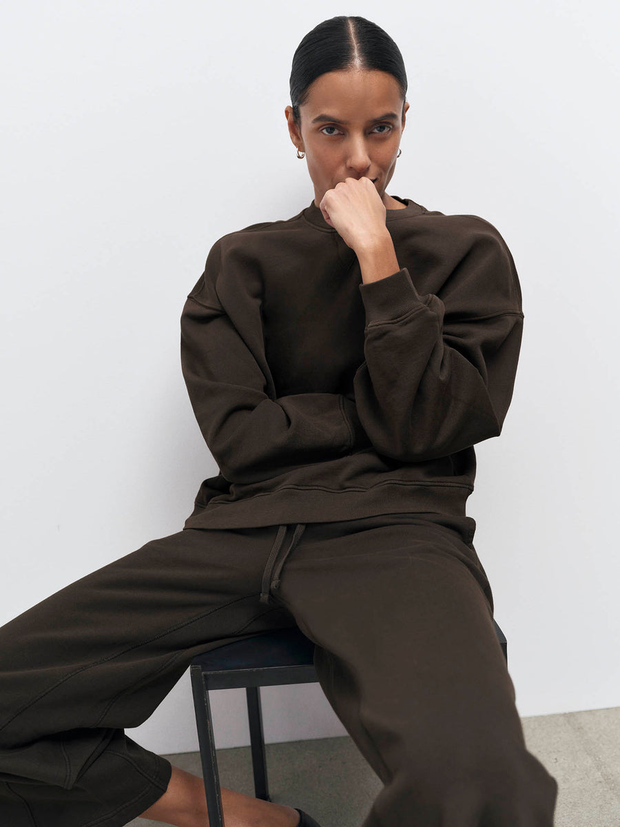 Organic Fleece Relaxed Crewneck Sweatshirt