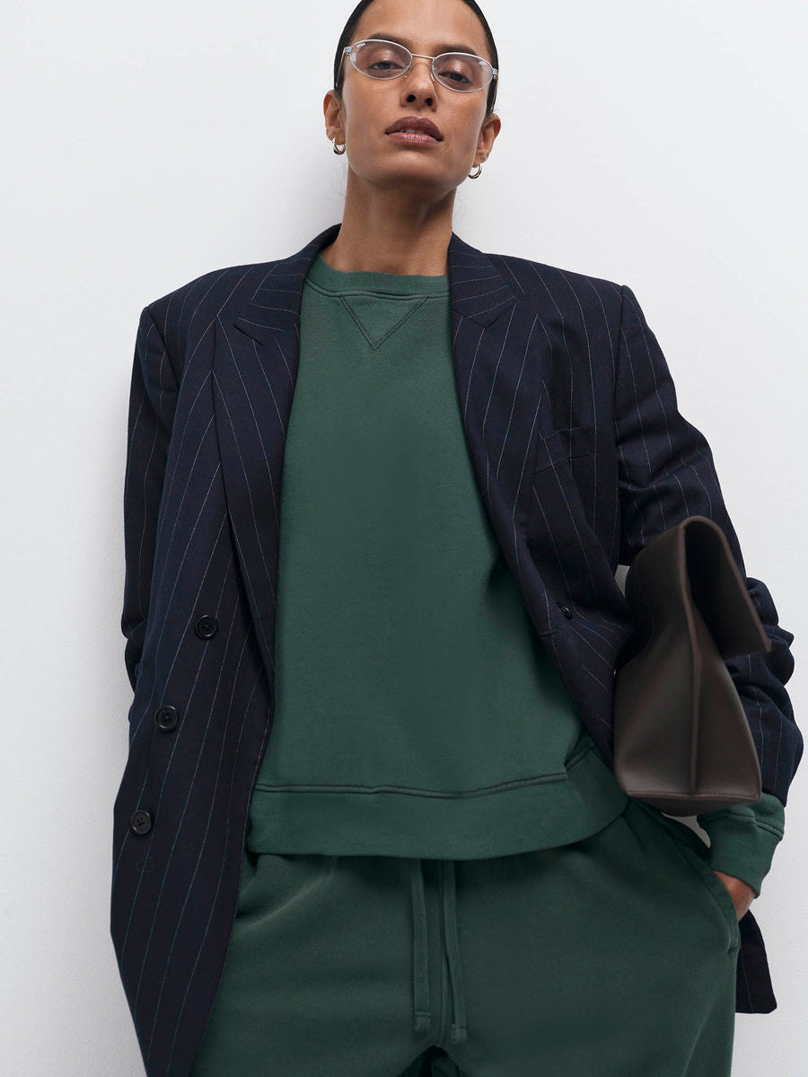 Organic Fleece Relaxed Crewneck Sweatshirt
