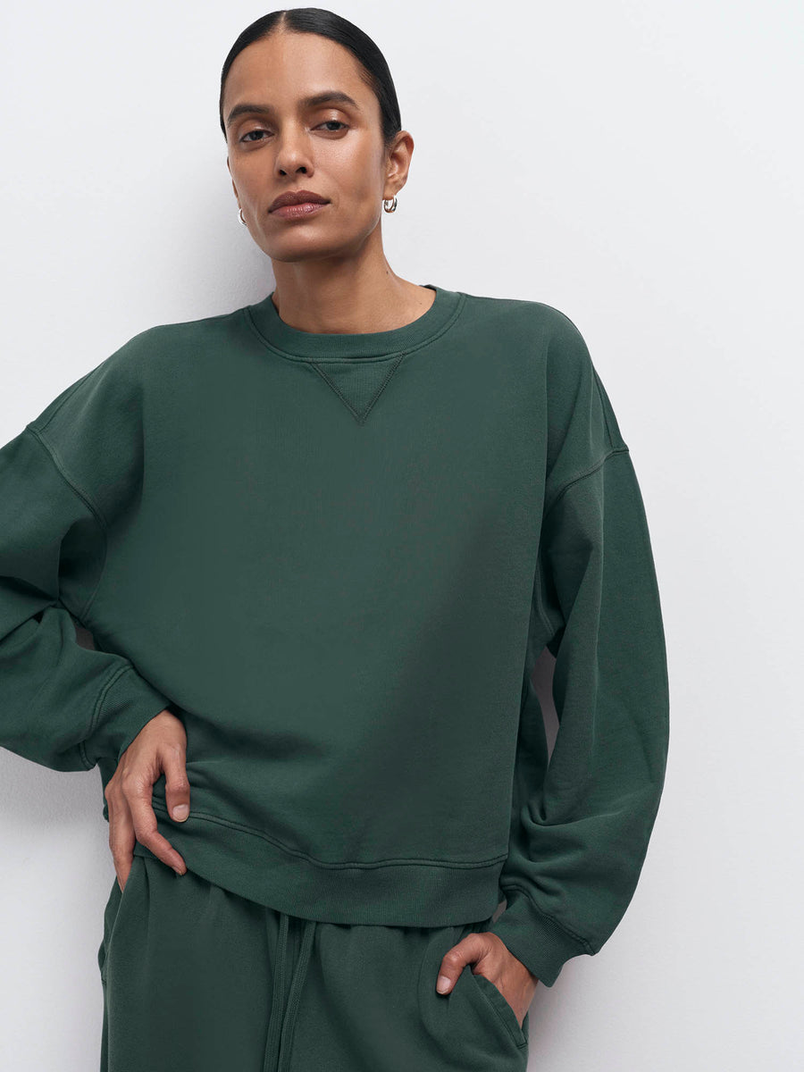 Organic Fleece Relaxed Crewneck Sweatshirt