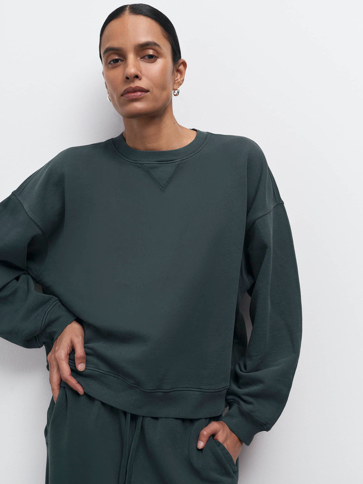 Organic Fleece Relaxed Crewneck Sweatshirt