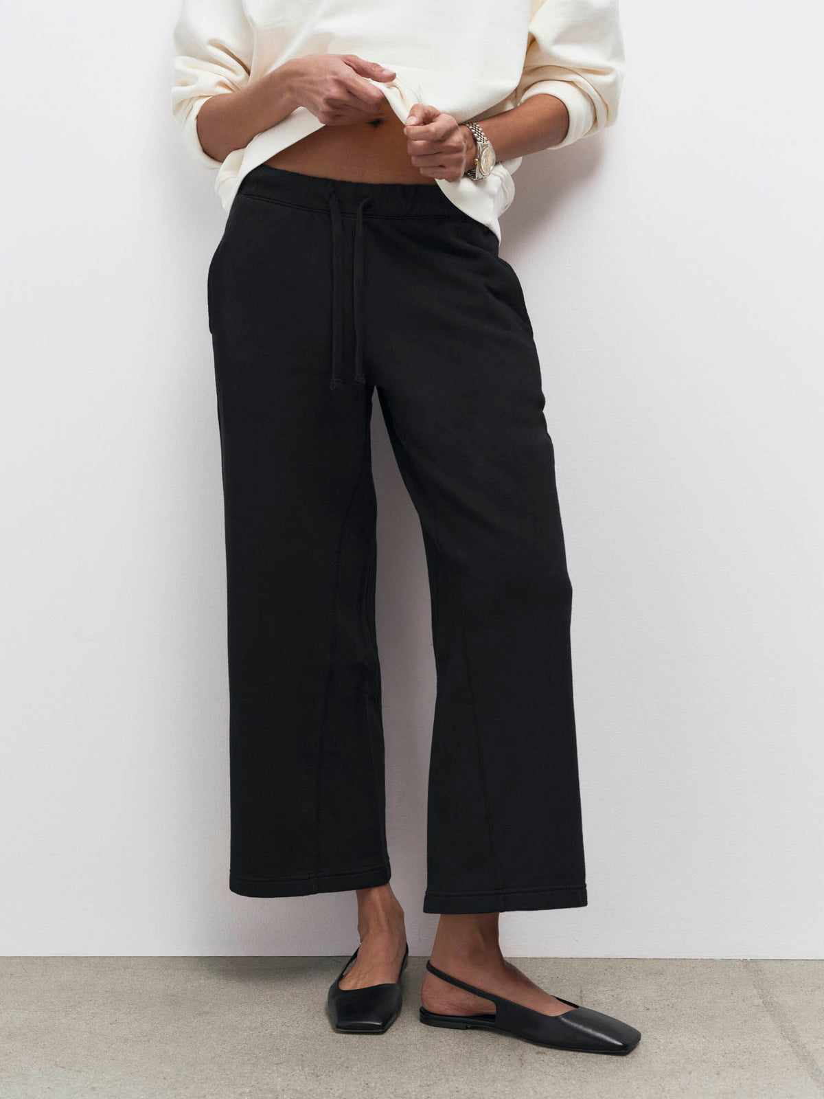 Organic Fleece Cropped Sweatpant