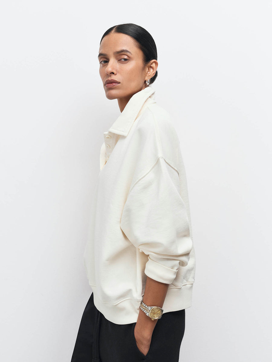 Organic Fleece Oversized Polo