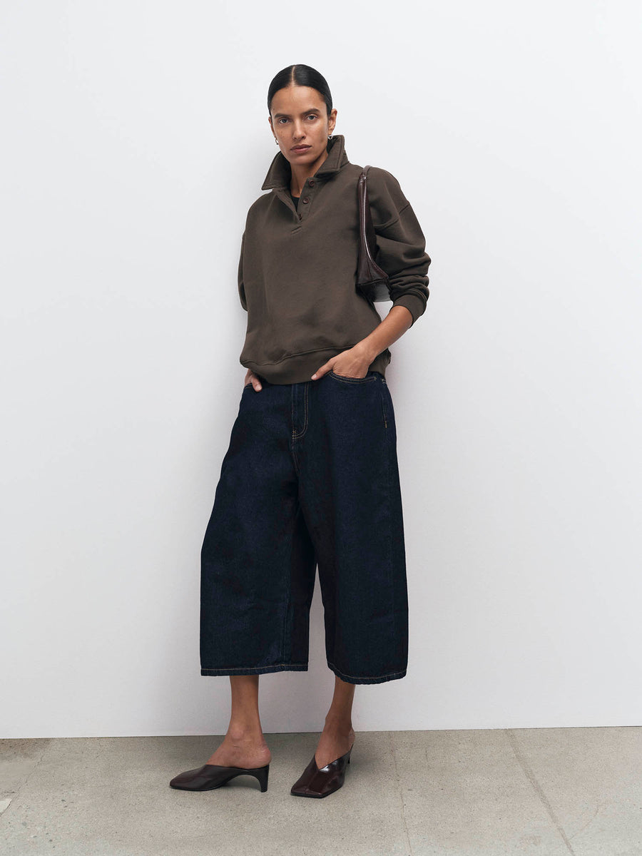 Organic Fleece Oversized Polo