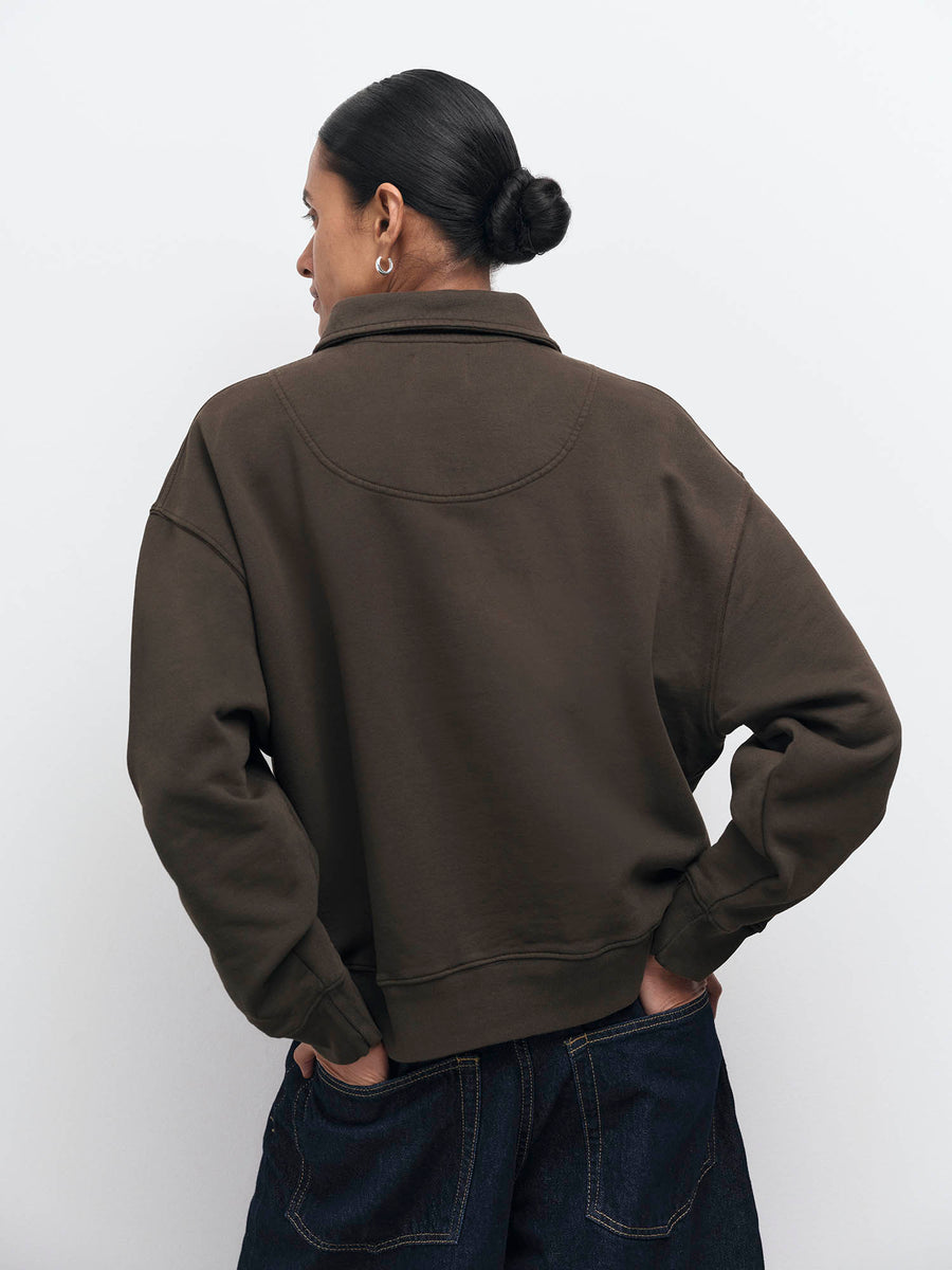 Organic Fleece Oversized Polo