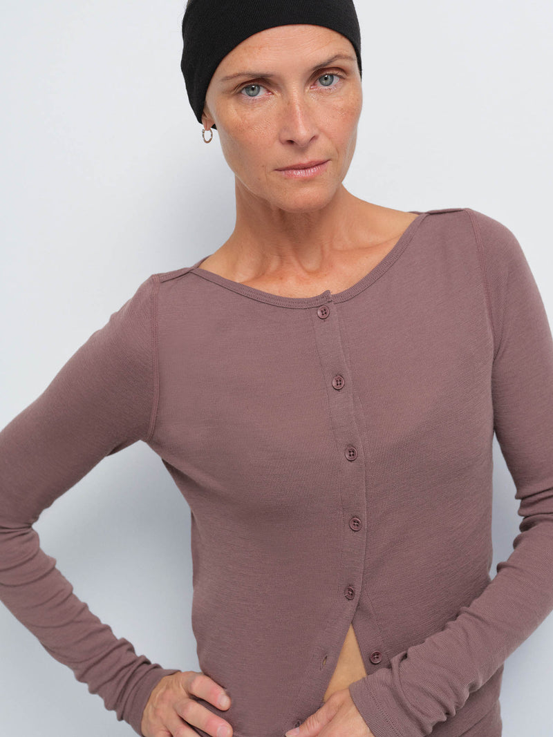 Merino Boatneck Cardigan