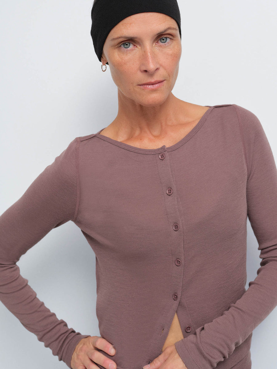 Merino Boatneck Cardigan