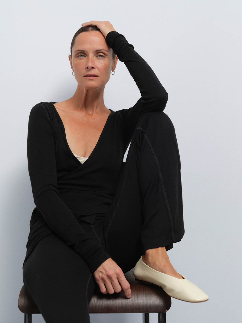 Merino Wrap Top