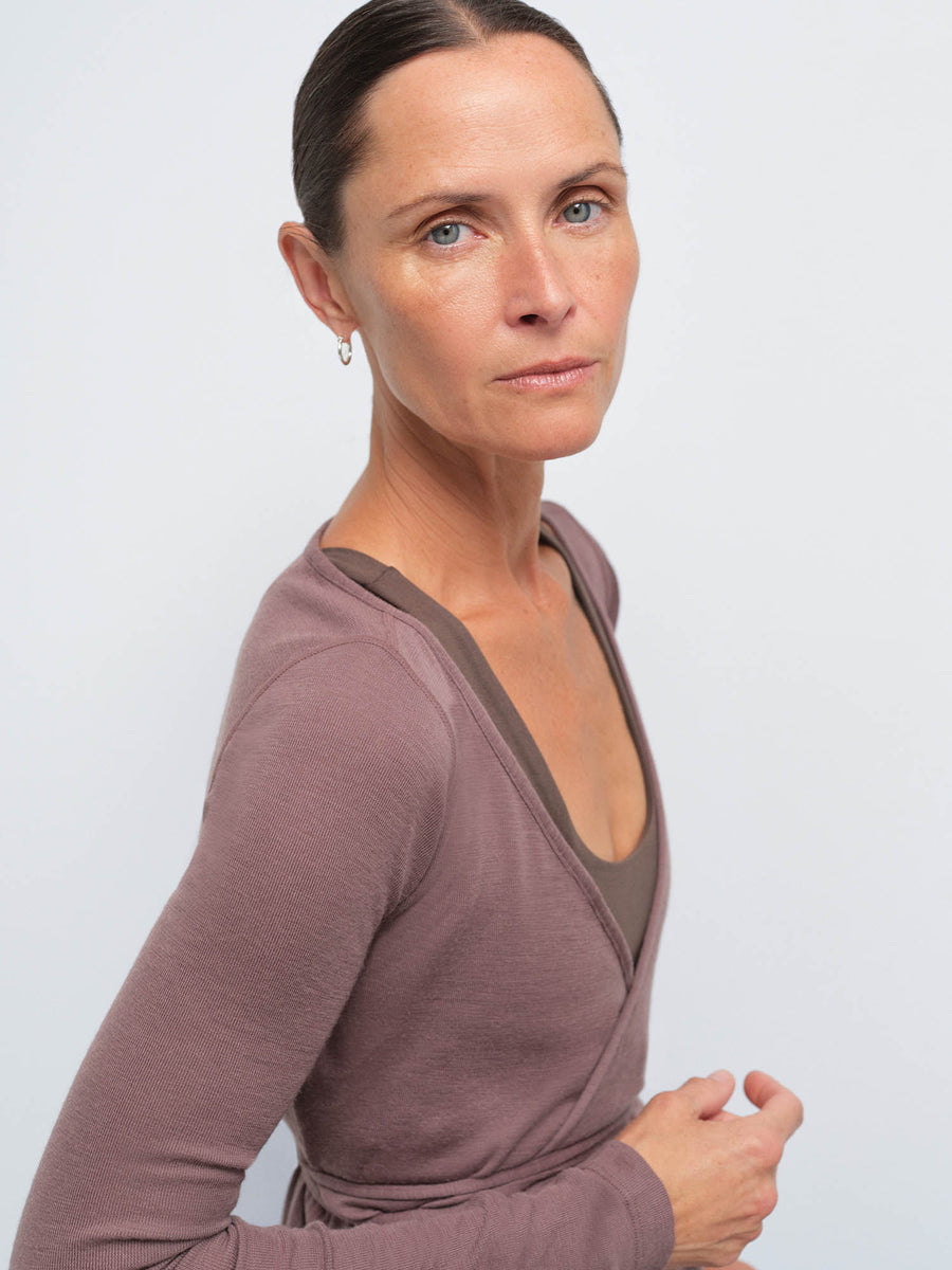 Merino Wrap Top