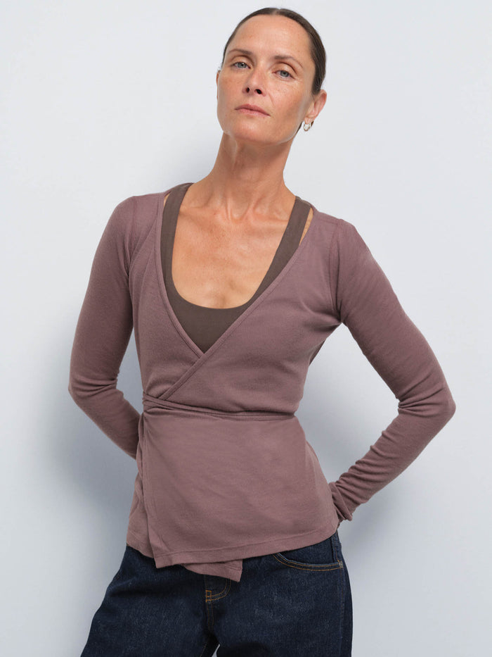 Merino Wrap Top