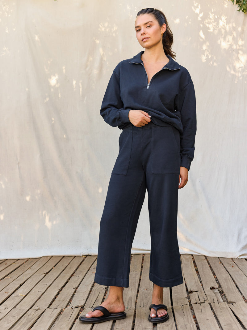 Organic Fleece Quarter Zip Sweatshirt