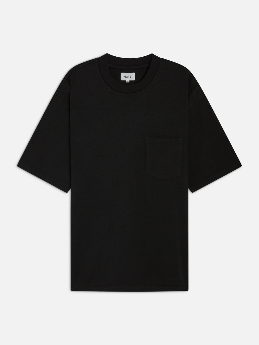 Men's Organic Heavyweight Cotton Relaxed Tee-Tees-MATE the Label-JET BLACK-S-MATE the Label