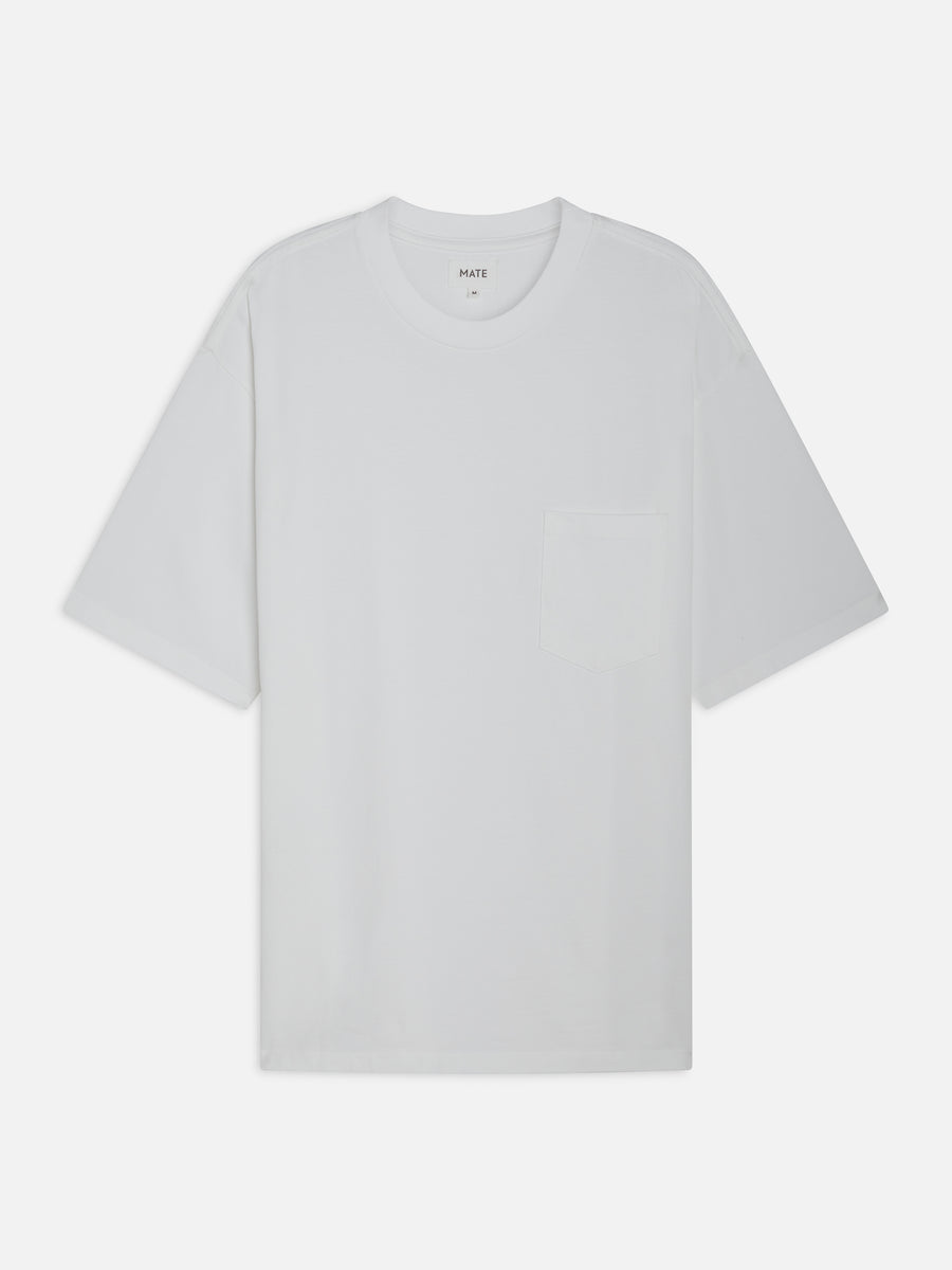 Men's Organic Heavyweight Cotton Relaxed Tee-Tees-MATE the Label-TRUE WHITE-S-MATE the Label