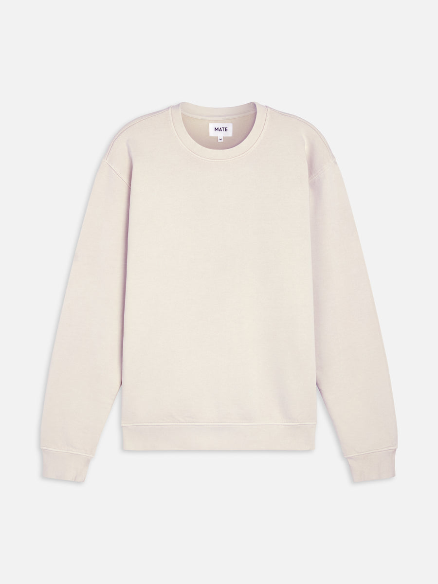Men's Organic Fleece Crew Neck Sweatshirt-Sweatshirts-MATE the Label-BONE-S-MATE the Label