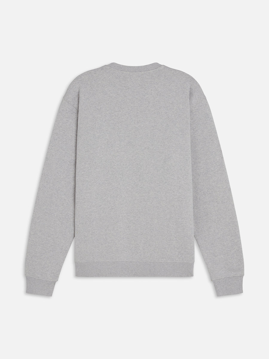 Men's Organic Fleece Crew Neck Sweatshirt-Sweatshirts-MATE the Label-HEATHER GREY-S-MATE the Label