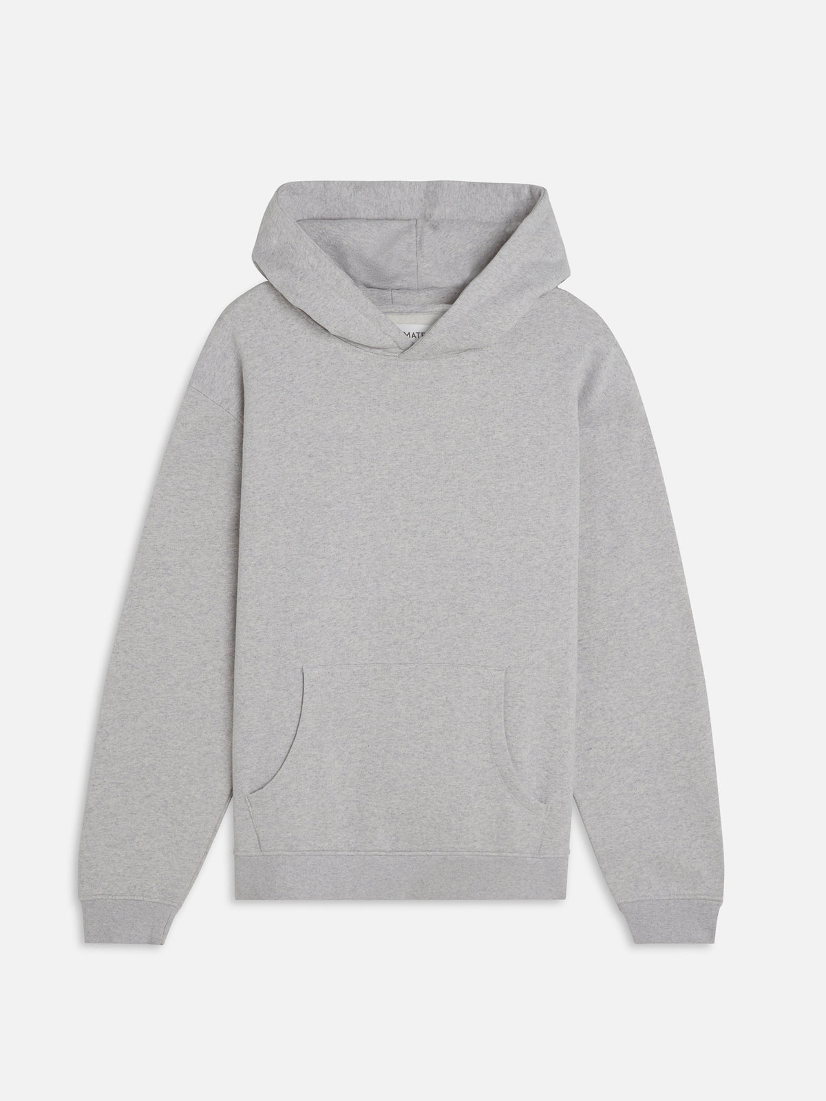 Men's Organic Fleece Hoodie-Sweatshirts-MATE the Label-HEATHER GREY-S-MATE the Label