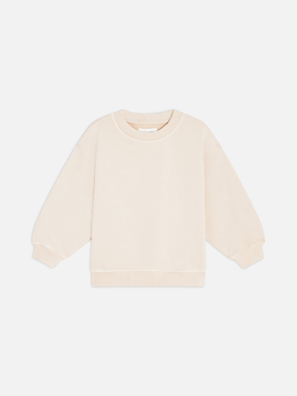 Mini Organic Fleece Crew Neck Sweatshirt-Kids-MATE the Label-BONE-0/6m-MATE the Label