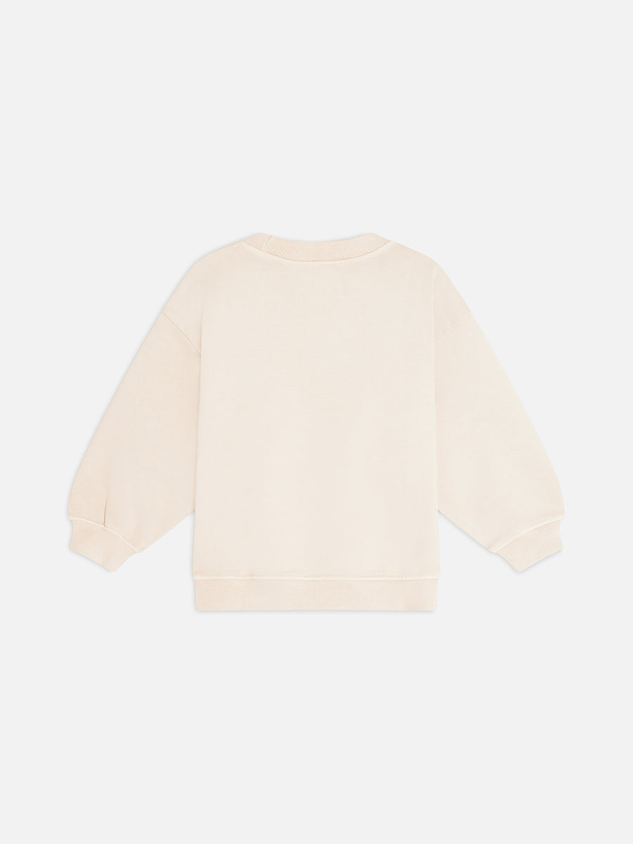Mini Organic Fleece Crew Neck Sweatshirt-Kids-MATE the Label-BONE-0/6m-MATE the Label