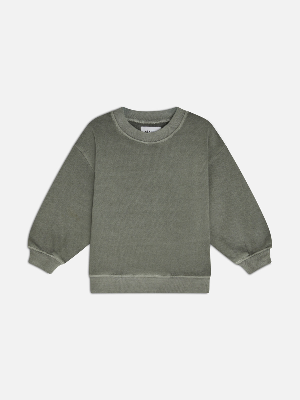 Mini Organic Fleece Crew Neck Sweatshirt-Kids-MATE the Label-FOREST-0/6m-MATE the Label