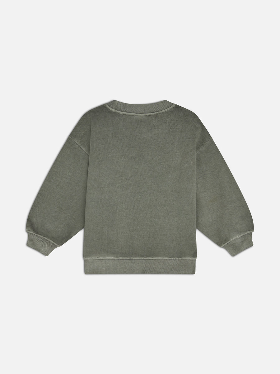 Mini Organic Fleece Crew Neck Sweatshirt-Kids-MATE the Label-FOREST-0/6m-MATE the Label