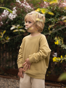 Mini Organic Lightweight Terry Raglan Sweatshirt