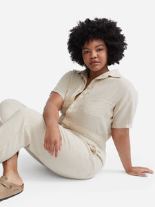Linen Short Sleeve Jumpsuit – MATE the Label