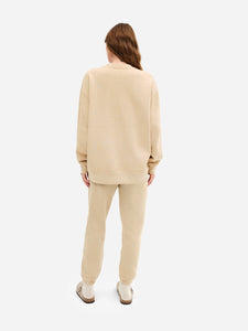Organic Fleece Embroidered Oversized Sweatshirt