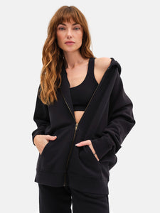 Organic Fleece Oversized Zip Hoodie – MATE the Label