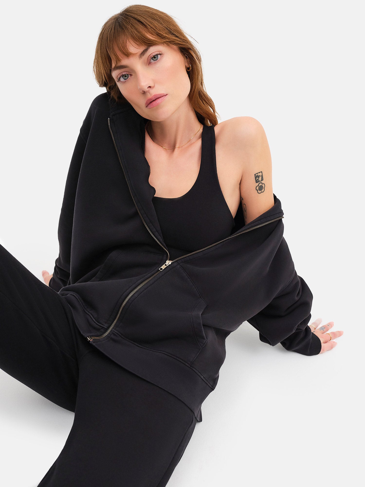 100% Heavy Cotton Womens Fleece Full-Zip Hoodie Jacket Made in Canada