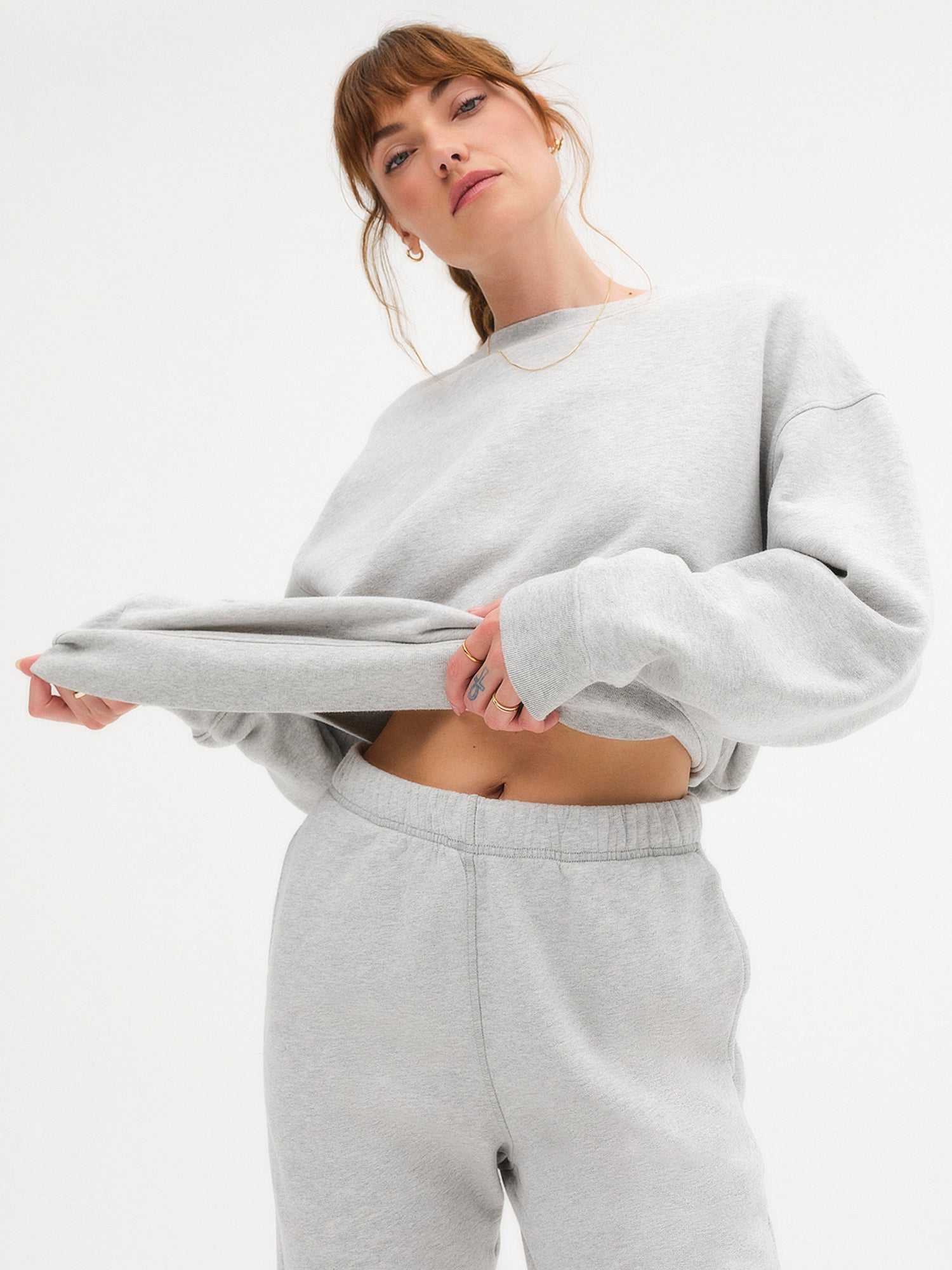 Woman Within Women's Plus Size Thermal Waffle Sweatshirt - S