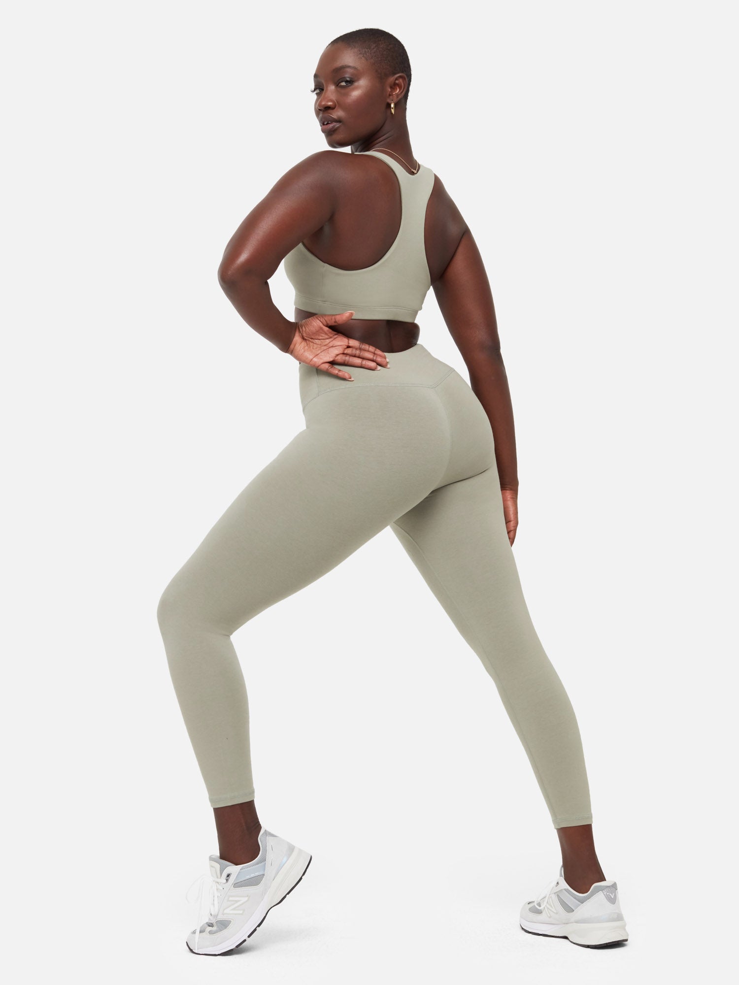 Women's High Waist Workout Yoga Pants Athletic Legging - Dark Green / S