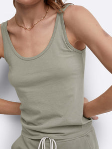 Cotton On gathered tank top in black