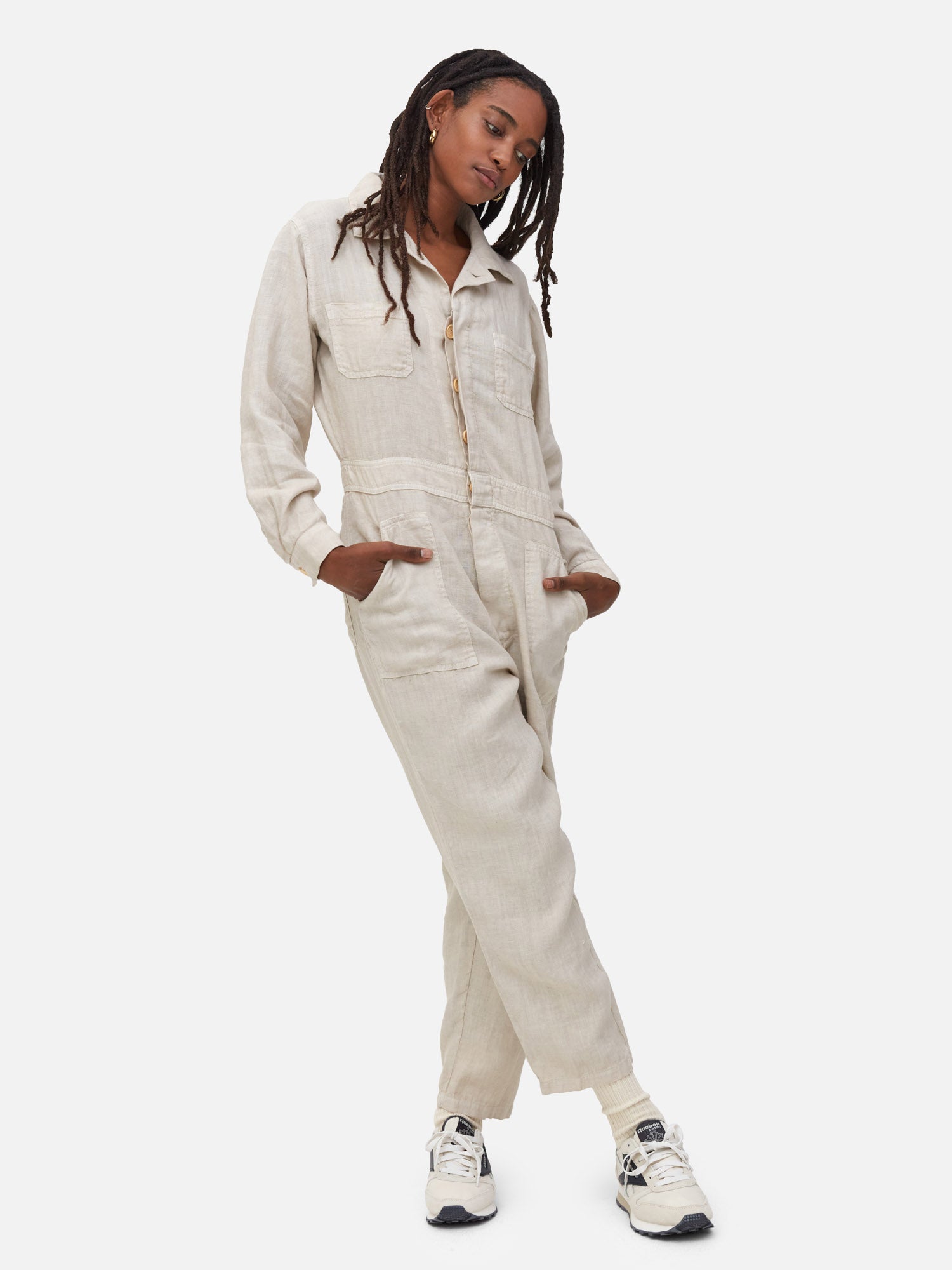 Linen Long Sleeve Jumpsuit – MATE the Label